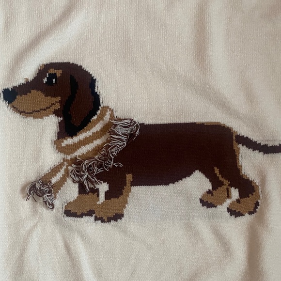 CALLIGRAPHIE Charming Cream Sweater with Dachshund Motif - Picture 6 of 10